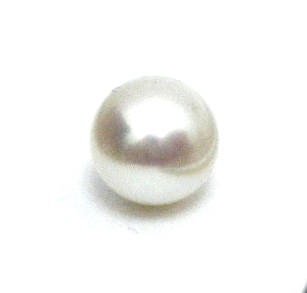 White 9-9.5mm Half Drilled Round Single Pearls
